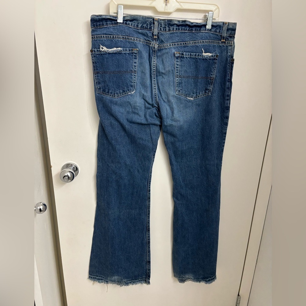 Vintage Old Navy Blue Jeans with Raw Hem - Picture 2 of 4